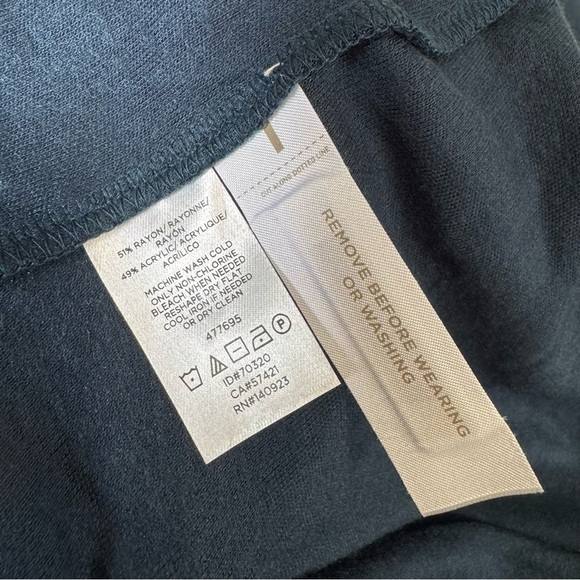 LOFT NWT Blue Cowl Neck Long Sleeve Swing Dress - Picture 5 of 7